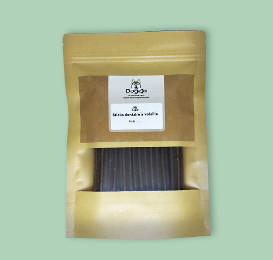 Sachet de sticks dentaire à la volaille soin des dents - Dogzio